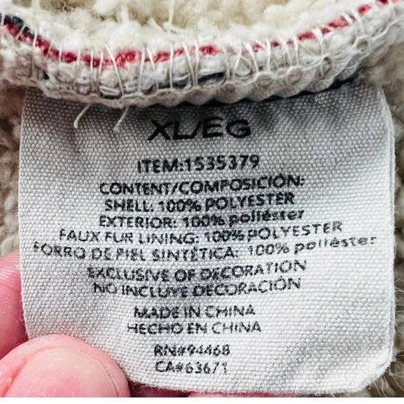 Sage Collective Women's Shacket Faux Fur‎ Lined Plush Plaid Button Front XL Warm - Picture 5 of 10